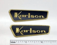 Custom Engraved Brass Karlson Speaker Badge Pair  