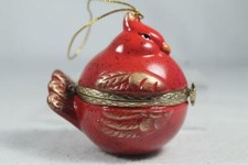 'Red Cardinal' L0610 Box or Message Ornament - New In Box