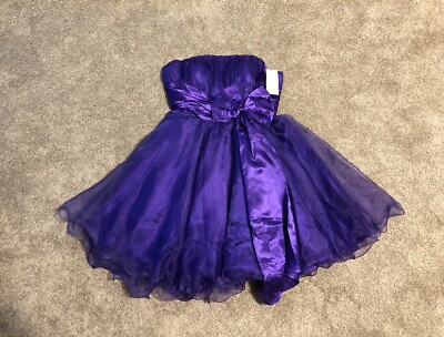Beautifly Party Dress Size 8 New with Tags Strapsless Chiffon Pretty Formal  | eBay