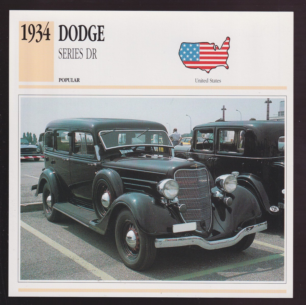 side CD まとめ 1934 Dodge Brothers Series DR Sedan Car Photo Spec Sheet Info Stat