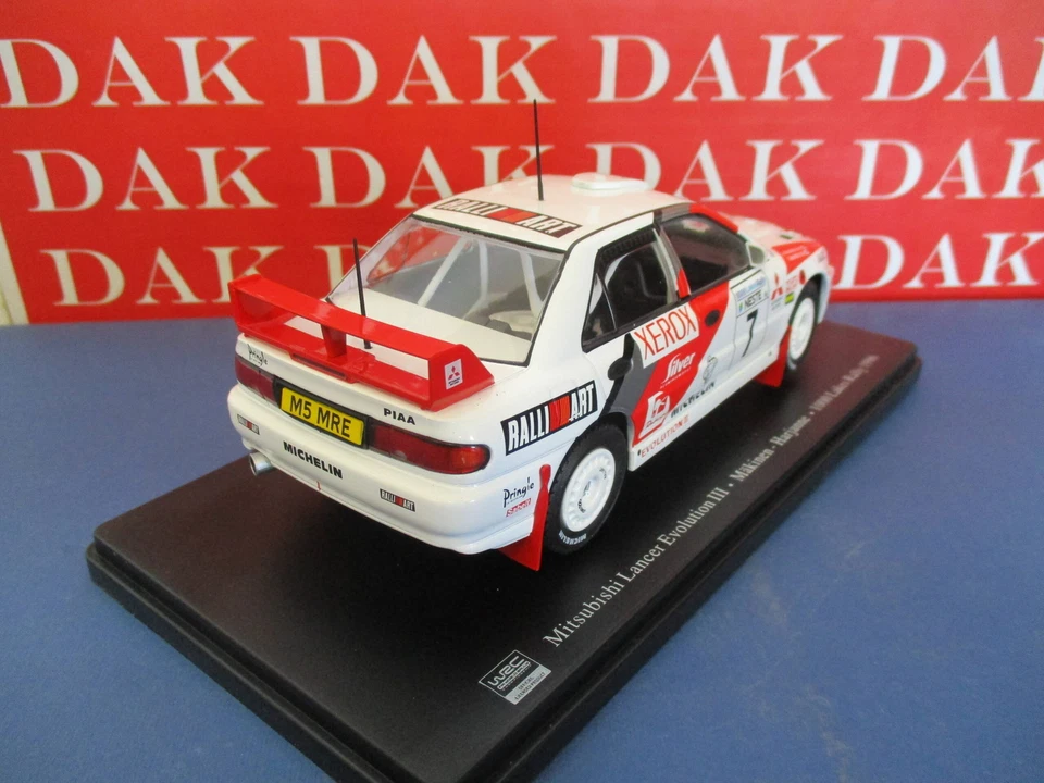 Die cast 1/24 Modellino Auto Mitsubishi Lancer EVO III Rally 1000 Lakes 1996 - Immagine 3 di 4