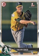 Lot of (10) 2018 Bowman Draft CALVIN COKER 1st Rookie Card #BD-92 Athletics