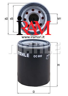 * FILTRO OLIO KNECHT - OC 602 -