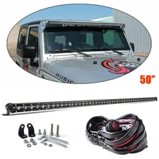 50inch 6D Super Slim Single Row LED Light Bar Single Row Led Bar Offroad SUV 4X4