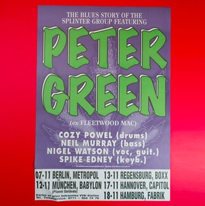 PETER GREEN'S Splinter Group 1997 Original 23.25 x 33.5 Concert Promo Poster. DE