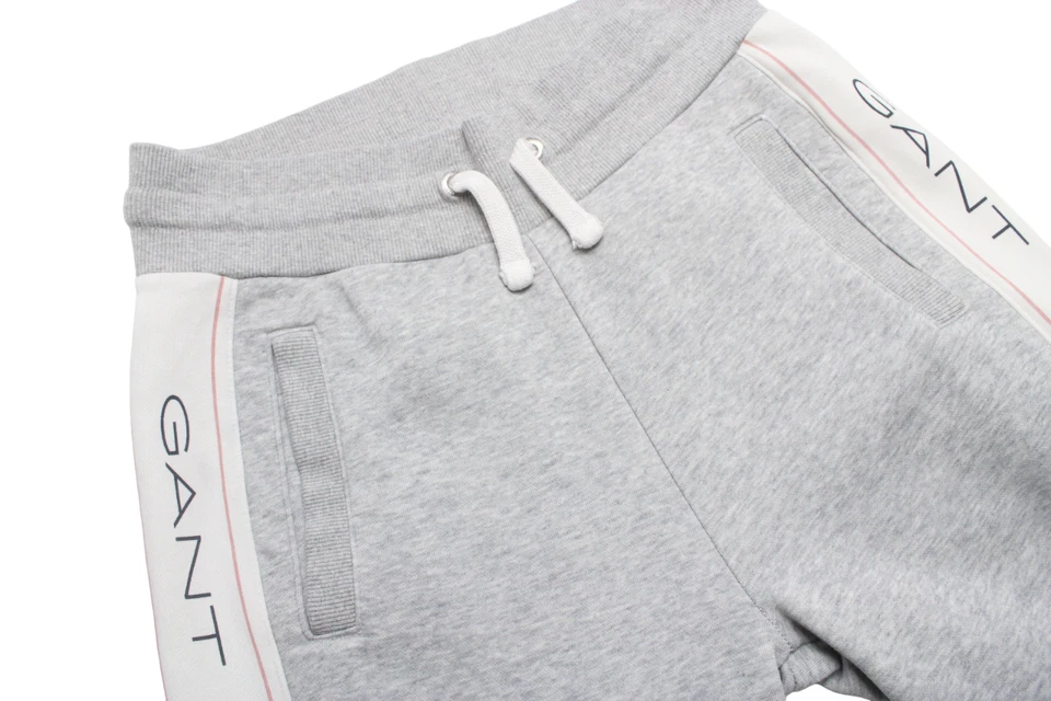 Pantalones para mujer Gant pequeños elásticos cintura elástica patrón melange sudor Foto 4 de 4