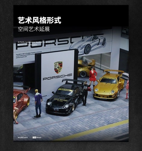 Diorama 1:64 Car Garage Model LED City Car Showroom Scene Display Building Model - Picture 36 of 102