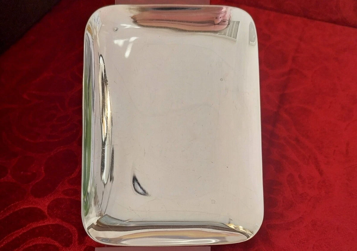 Lot Cendrier Et Vide-poche Métal Argenté Vintage – Diamètre 12 Et 10 Cm