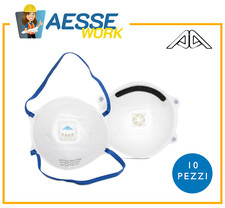 10 Mascherine Active Air R20 FFP2 NR D C/Elastici Nucali Con Valvola