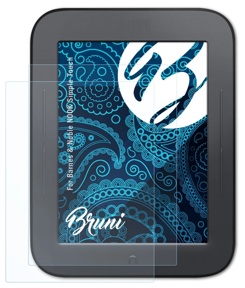 Bruni 2x Pellicola Protettiva per Barnes & Noble NOOK Simple Touch - Immagine 3 di 4