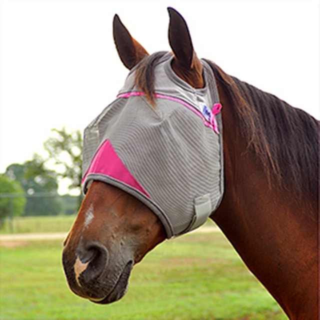 CASHEL FLY MASK ARAB COB SMALL QUARTER HORSE PINK TRIM sun protection