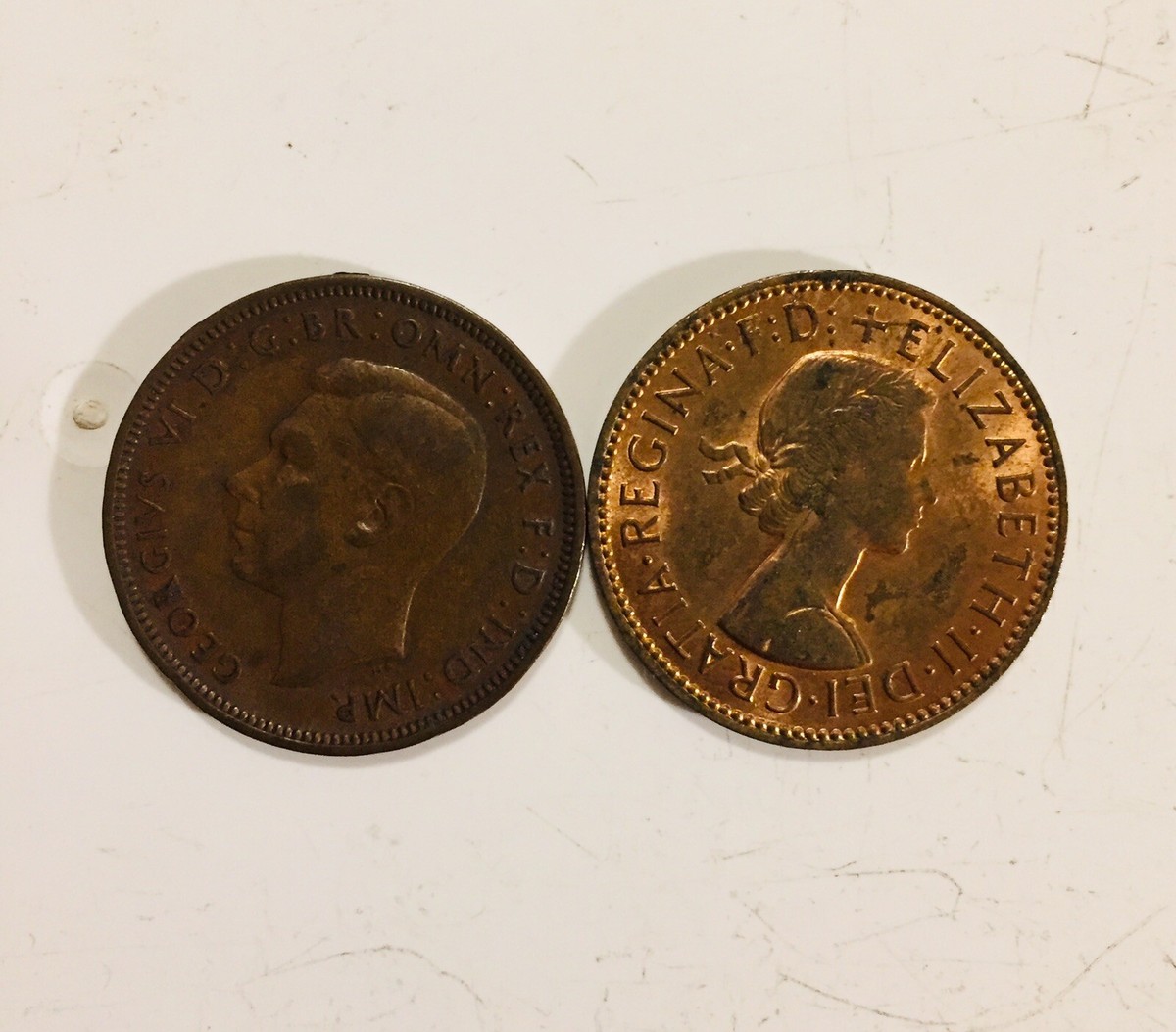 LOT OF 2 1947 and 1967 Great Britain Half Penny Coin | eBay
