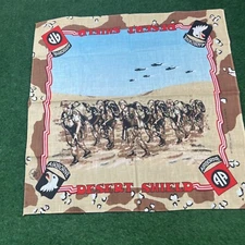 Desert Storm Shield Cloth Bandanna Scarf Pennant Poster Flag AA Airborne US