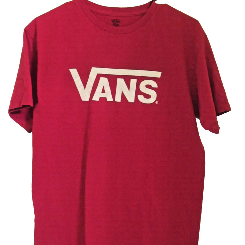 Men's Classic Red Vintage Vans T-Shirt Medium Red 100% Cotton Great Condition