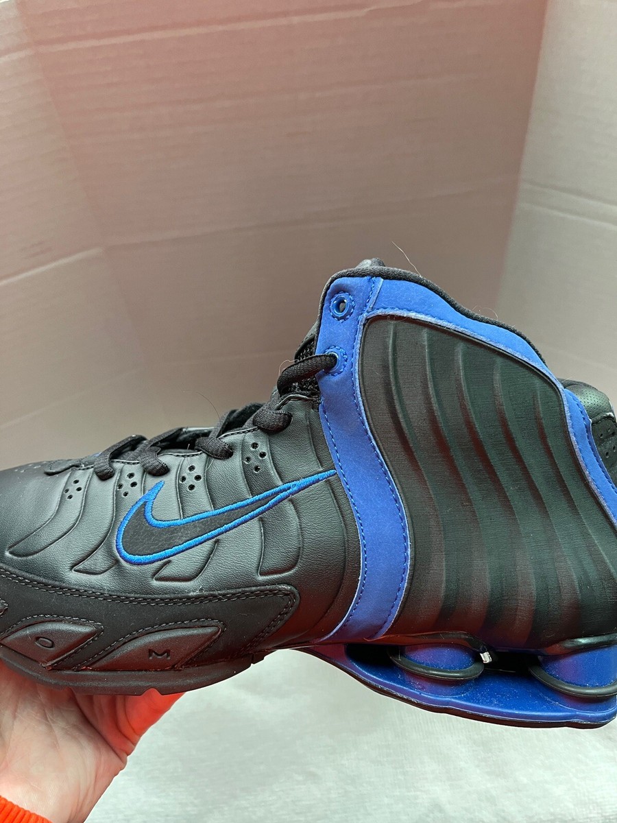 Nike‎ Zoom Shox Flight Basketball Shoes Mens 7. 5  Black Leather Sneakers RARE Nike Zoom Shox Flight Basketball Shoes Mens Sz 7 Black/Blue  main image 3