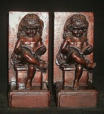 Vintage BOOKENDS.....CHILD READING