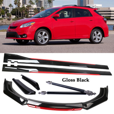 Front Bumper Lip Spoiler Splitter Side Skirt Body For 2003-2014 Toyota Matrix