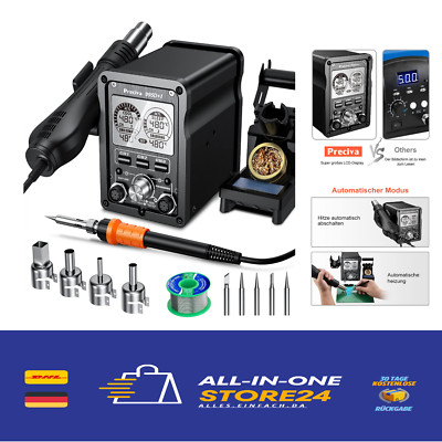 Heißluftlötstation Preciva 995D 110W Lötstation Lötkolben Lötspitzen PID SMD Set