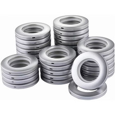 48 Pack Curtain Grommets, Inner Diameter 1-9/16" 40mm Eyelet Rings Matt Silver