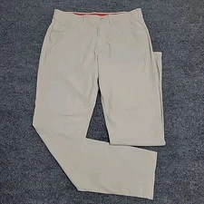 Redvanly Pants Mens Medium Beige Kent Pull On Trouser 32" Inseam Performance