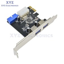 2 Ports PCI Express USB 3.0 Front Panel with 4-Pin  20 Pin Control Card Adapter