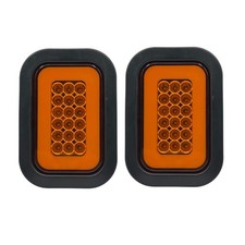 Red/White/Amber 5x3 3x5 Inch Rectangle 42 LED Trailer Tail Light Kit DOT FMVSS