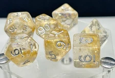 Sirius  Acererak's D&D :  Gold polyhedral dice Set D21