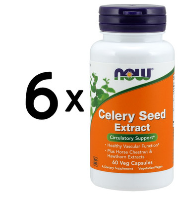 6 x NOW Foods Celery Seed Extract - 60 vcaps (305,53 EUR/kg)