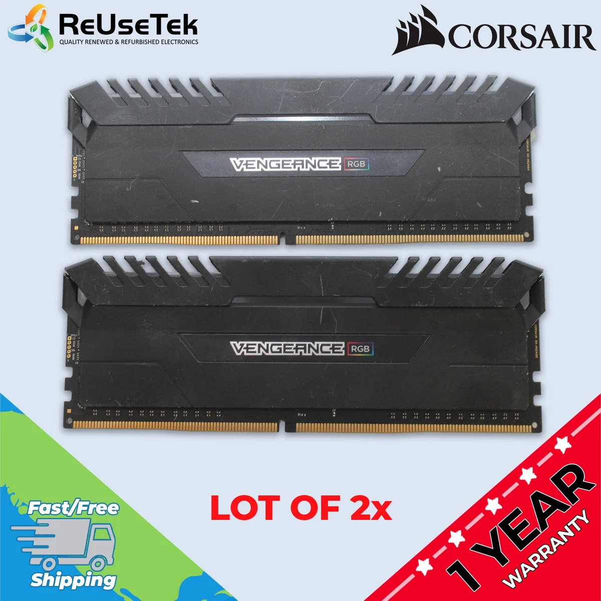 Corsair PC4-24000 (DDR4-3000) Bus Speed Computer RAM 16 GB Total