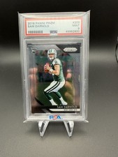 2018 Panini Prizm Sam Darnold #203 PSA 9 Rookie New York Jets Football Card. rookie card picture
