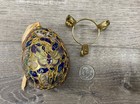 Alsan Co. Alessandra Glass Colorful Enameled Gold-Plate Egg Ornament Butterflies — photo 5