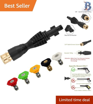 #ad #ad Lightweight PA66 Pressure Washer Adapter Kit – 5 Nozzles amp; Quick Connect Feature $36.99