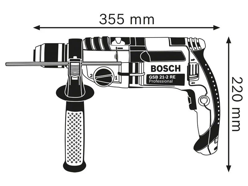 Bosch Professional Impact Drill 1100W 110V Keyless Chuck 13mm BSH60119C560 - Image 3 of 3