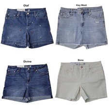 Seven7 Women's Mid-Rise Comfort Stretch Weekend Shorts