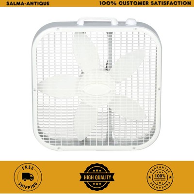 Lasko Energy Efficient 20 in. 3 Speed White Box Fan with Built-In