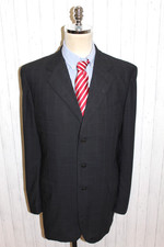 Men's Pal Zileri Jules Gray Three-Button Blazer Jacket Size 52