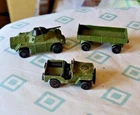 LOT Vintage Military Toy Vehicles Car Diecast Matchbox Lesney Tanks Jeep Trailer