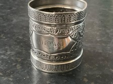 Vintage White Metal Decorative I believe it is silver unmarked Napkin Holder.