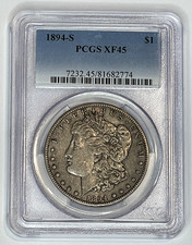 1894-S Morgan Silver Dollar $1 PCGS XF45 ~ Nice Original Coin ~ Tough Date!