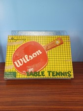Vintage Wilson Table Tennis Set Bats Net Brackets Balls In Box Sports Athletic