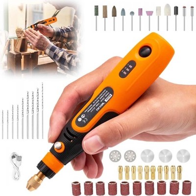 46Tlg Mini Dremel Multifunktionswerkzeug USB Akku für Mehrzweck Drehwerkzeug DE