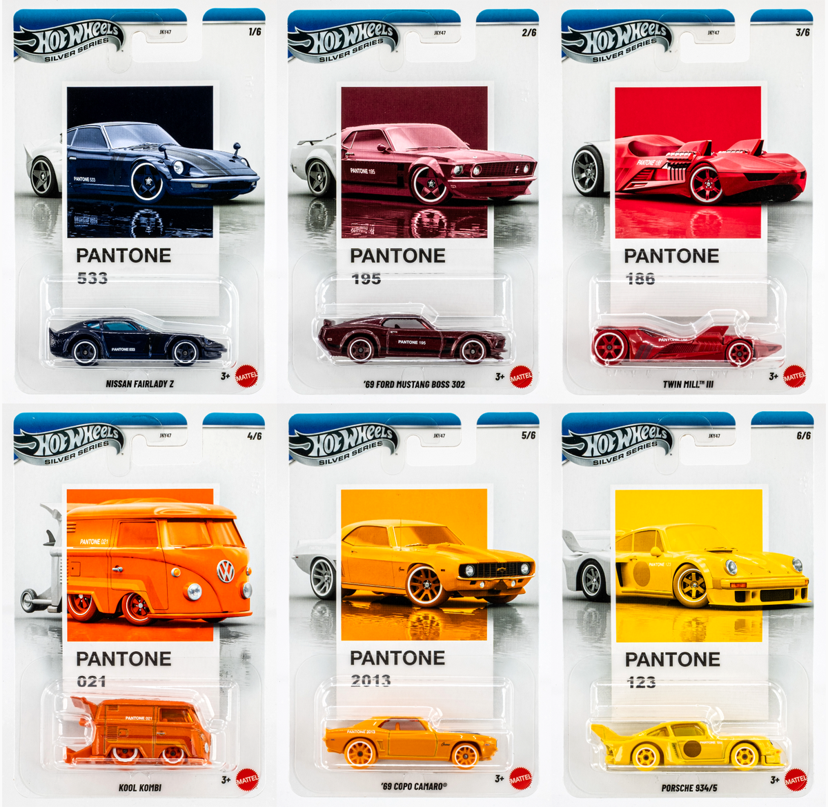 2026 Hot Wheels Pantone Complete 6-Car Set | Porsche | Ford