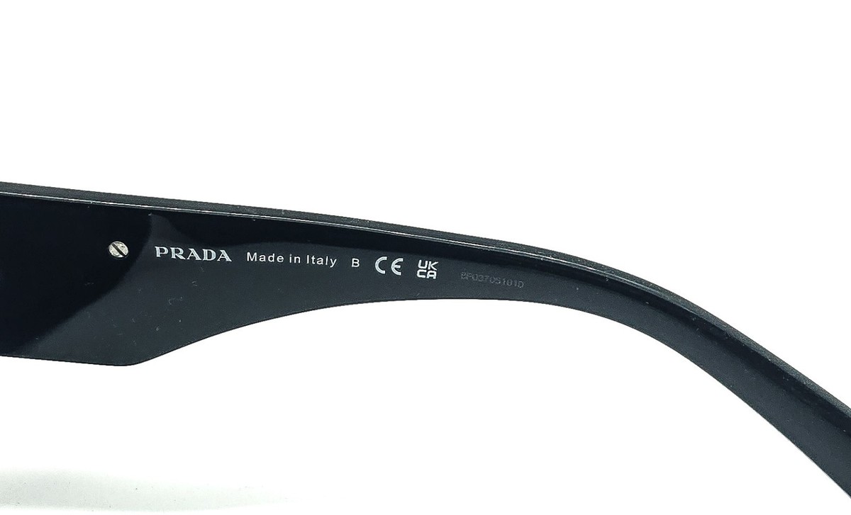 Prada SPR 13Z-F sunglasses 1AB-5S0 Black/Gray lenses size 52 new
