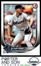 Eury Perez 2025 Bowman #39 Miami Marlins Baseball Card