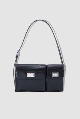 By far Billy bag semi patent leather shoulder bag BNWT