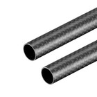 Carbon Fiber Round Tube 14x12x500mm 3K Roll Wrapped Matt for RC Airplane 2Pcs