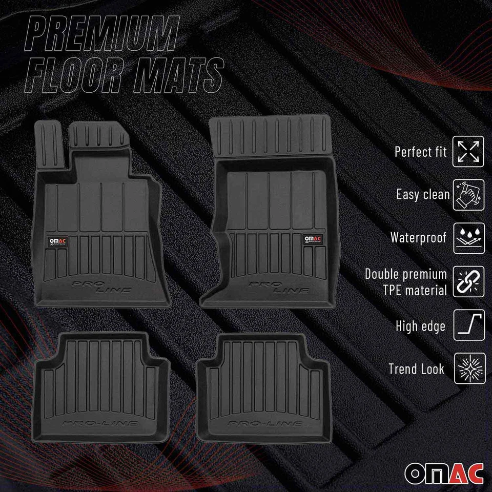 Alfombrillas OMAC Premium para Alfa Romeo Giulia 2017-2025 AWD negras de alta resistencia Foto 2 de 4