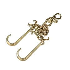 5/16In x 3 Ft Grade 70 V-Chain Bridle with 15In Large Shank J Hooks 4700 LBS 