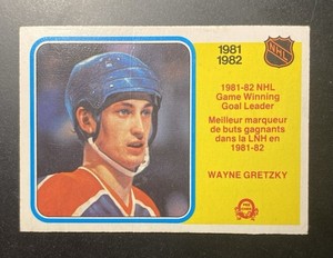 1982-83 O-Pee-Chee Wayne Gretzky Game Winning Goal Leader Card #242 ⭐️