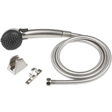 Dura Faucet DF-SA400K-SN RV Hand Held Shower Head Stainless Steel Hose Kit Brush